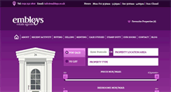 Desktop Screenshot of embleys.co.uk